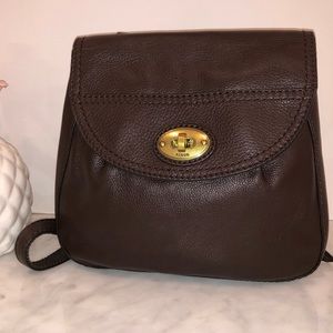 Fossil dark brown pebbled leather crossbody NWOT😎